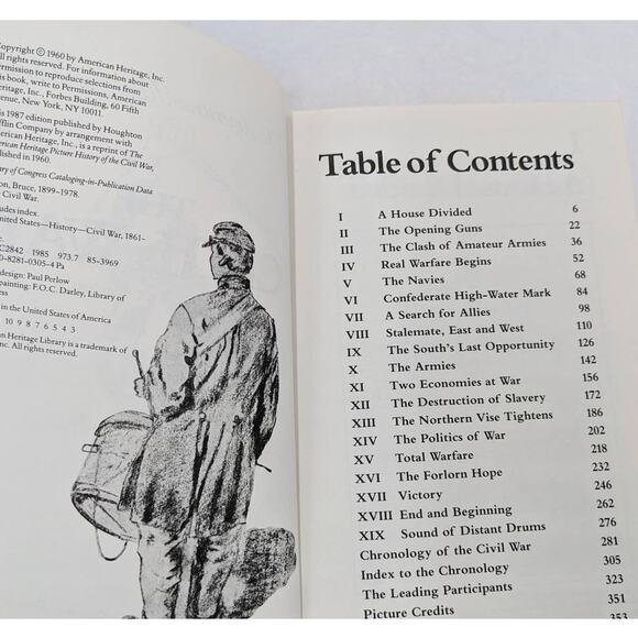 The Civil War The American Heritage Library By Bruce Catton Paperback 1960 - Picture 3 of 11